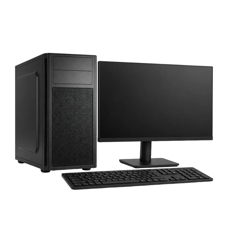 사무용 조립PC 본체와 모니터